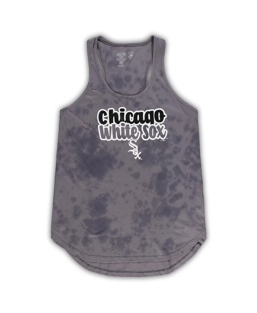 Women's Concepts Sport Charcoal Chicago White Sox Plus Cloud Tank Top and Shorts Sleep Set