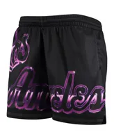 Women's Mitchell & Ness Black Los Angeles Lakers Big Face 4.0 Mesh Shorts