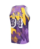 Men's Mitchell & Ness Shaquille O'Neal Purple Los Angeles Lakers Hardwood Classics 1996-97 Hyper Hoops Swingman Jersey