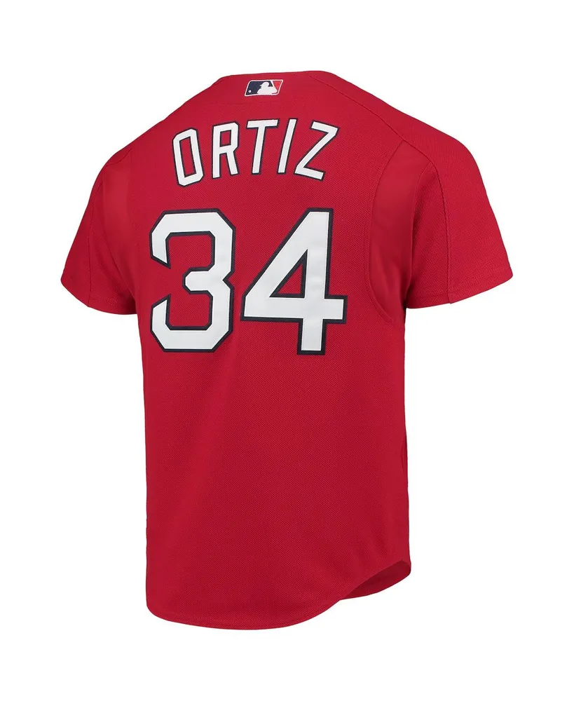 Men's Mitchell & Ness David Ortiz Red Boston Sox Cooperstown Collection Mesh Batting Practice Jersey