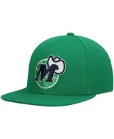 Men's Mitchell & Ness Green Dallas Mavericks Hardwood Classics Team Ground 2.0 Snapback Hat