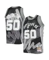 Men's Mitchell & Ness David Robinson Black San Antonio Spurs Hardwood Classics 1998-99 Hyper Hoops Swingman Jersey