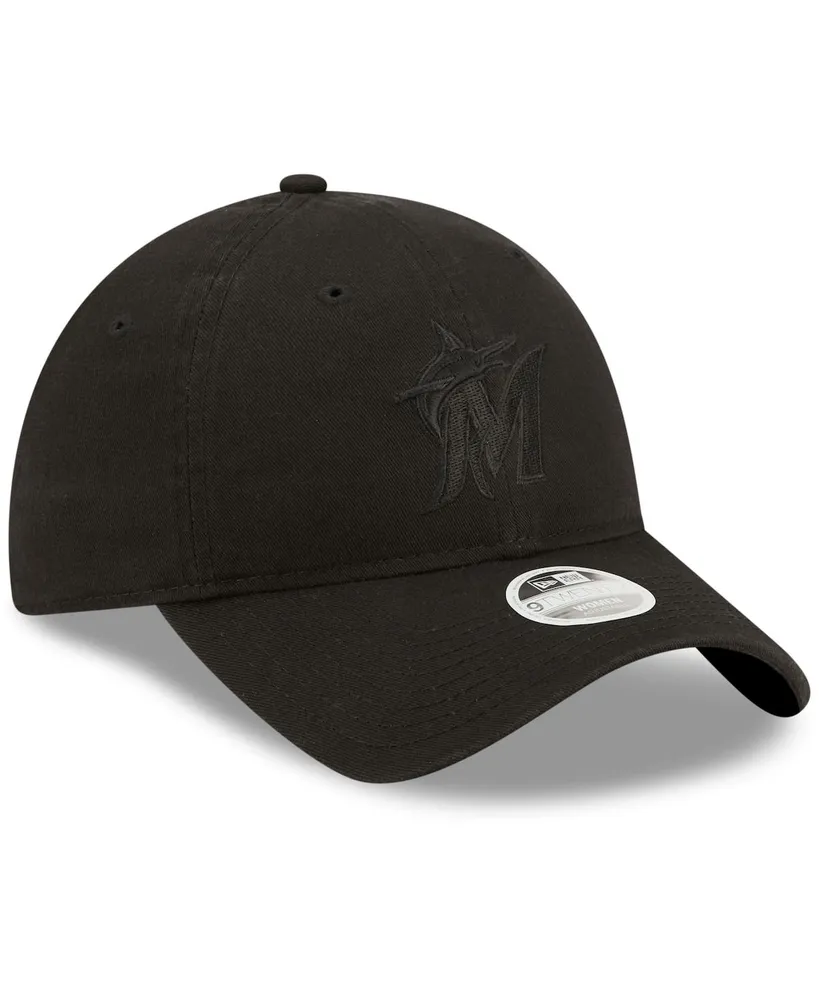 Women's New Era Miami Marlins Black on Black Core Classic Ii 9TWENTY Adjustable Hat