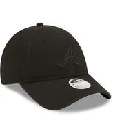 Women's New Era Atlanta Braves Black on Black Core Classic Ii 9TWENTY Adjustable Hat