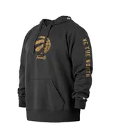 Men's New Era Black Toronto Raptors 2021/22 City Edition Big and Tall Pullover Hoodie