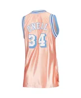 Women's Mitchell & Ness Shaquille O'Neal Pink Los Angeles Lakers 75th Anniversary Rose Gold 1996 Swingman Jersey