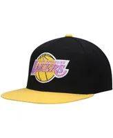 Men's Mitchell & Ness Black and Gold Los Angeles Lakers Hardwood Classics Snapback Hat