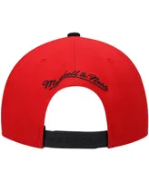 Men's Mitchell & Ness Red and Black Portland Trail Blazers Hardwood Classics Snapback Hat