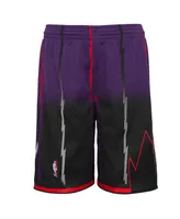 Big Boys Mitchell & Ness Purple, Black Toronto Raptors 1998/99 Hardwood Classics Fadeaway Reload 3.0 Swingman Shorts