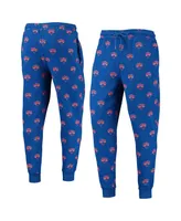 Men's The Wild Collective Royal New York Knicks Allover Logo Jogger Pants