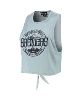 Women's The Wild Collective Light Blue Milwaukee Brewers Open Back Twist-Tie Tank Top