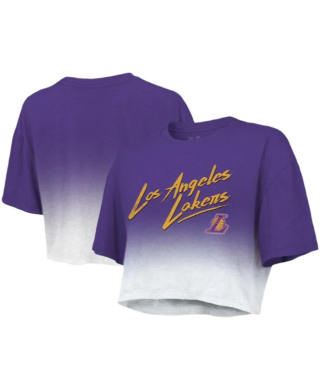 Women's Los Angeles Lakers DKNY Sport Purple Diana Raglan Tri-Blend  Oversized T-Shirt