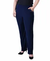 Ny Collection Plus Size Wide Waist Pull On Pants