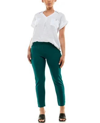 Women's Pull on Pants with Side Slits