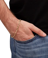 Men's Glitter Rope Bracelet in 10k Gold