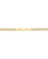 Double-Sided Cuban Link 18" Chain Necklace (4.5mm) in 10k Two-Tone Gold