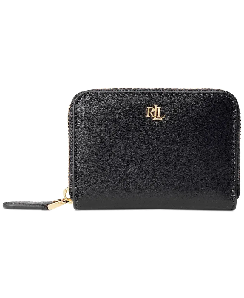 Women's Full-Grain Leather Small Zip Continental Wallet