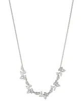 Eliot Danori Silver-Tone Crystal Frontal Necklace, 16" + 2" extender, Created for Macy's