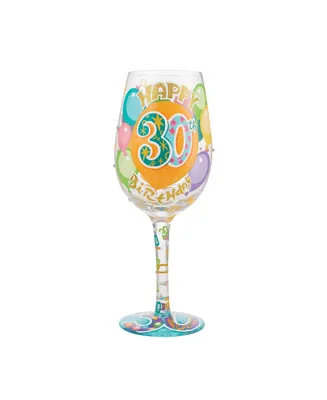 Lolita Happy 30th Birthday Wine Glass, 15 oz
