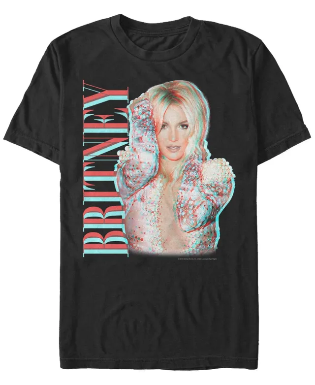 Men's Britney Spears Name Stack Long Sleeve Shirt Black Large