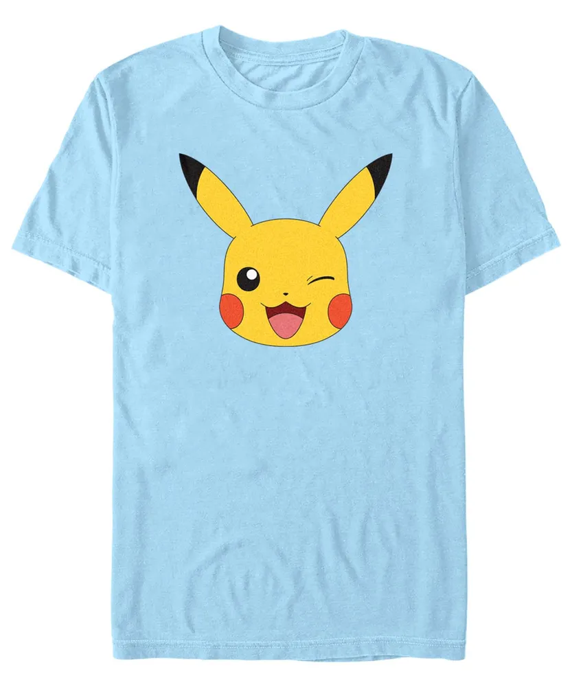 Men's Pokemon Pikachu Big Face Short Sleeve T-shirt