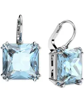 Swarovski Silver-Tone Millenia Square Cut Drop Earrings