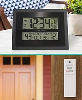 La Crosse Technology 513-75624-Int Digital Atomic Clock with Outdoor Temperature with Moon Phase