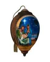 Ne'Qwa Art 7221102 Behold Emmanuel Hand-Painted Blown Glass Ornament