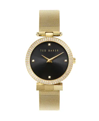 Ted Baker Women's Bow Gold-Tone Stainless Steel Mesh Watch 36mm - Gold