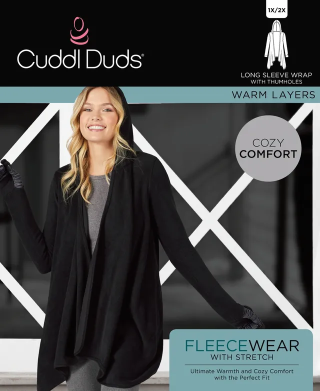 Cuddl Duds Women's Fleecewear Long-Sleeve Half-Zip Hoodie - Macy's