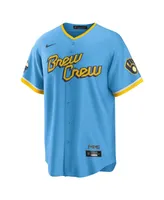 Men's Nike Powder Blue Milwaukee Brewers City Connect Replica Team Jersey