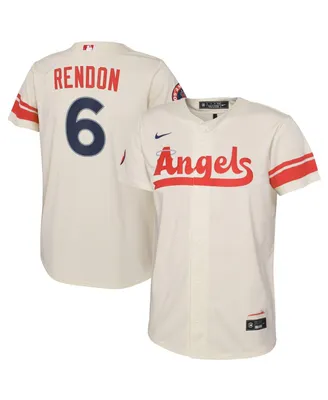 Big Boys and Girls Nike Anthony Rendon Cream Los Angeles Angels City Connect Replica Player Jersey