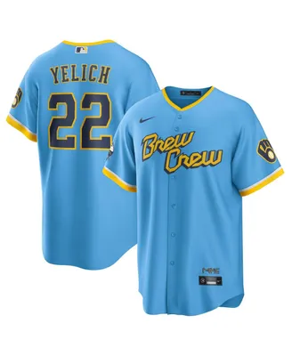Men's Nike Christian Yelich Powder Blue Milwaukee Brewers City Connect Replica Player Jersey