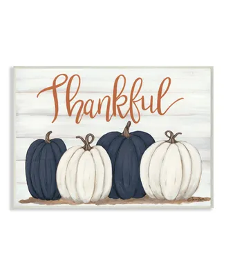 Stupell Industries Autumn Farm Pumpkin Harvest with Thankful Phrase Art, 13" x 19" - Multi