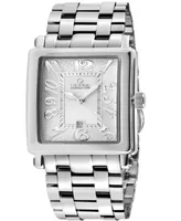 Gevril Women's Avenue of Americas Mini Swiss Quartz Silver-Tone Stainless Steel Bracelet Watch 32mm