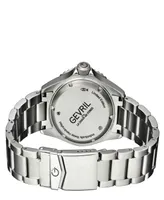 Gevril Men's Wallstreet Swiss Automatic Silver-Tone Stainless Steel Bracelet Watch 43mm - Silver