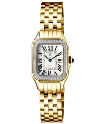 Gevril Women's Milan Swiss Quartz Gold-Tone Stainless Steel Bracelet Watch 27.5mm