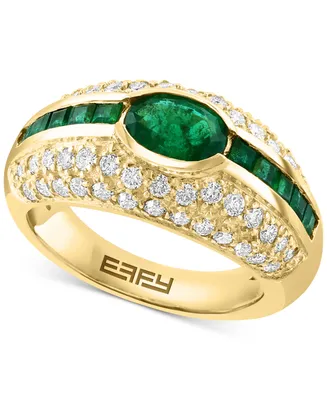 Effy Emerald (1-1/3 ct. t.w.) & Diamond (3/4 ct. t.w.) Ring in 14k Gold