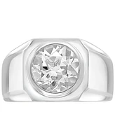 Effy Men's White Topaz Solitaire Ring (4-3/4 ct. t.w.) in Sterling Silver