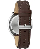 Bulova Men's Chronograph Archive Parking Meter Brown Leather Strap Watch 43mm - Limited Edition