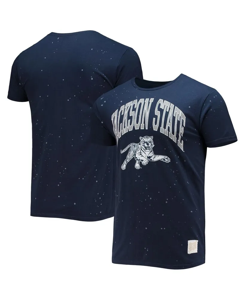 Men's Original Retro Brand Navy Jackson State Tigers Bleach Splatter T-shirt