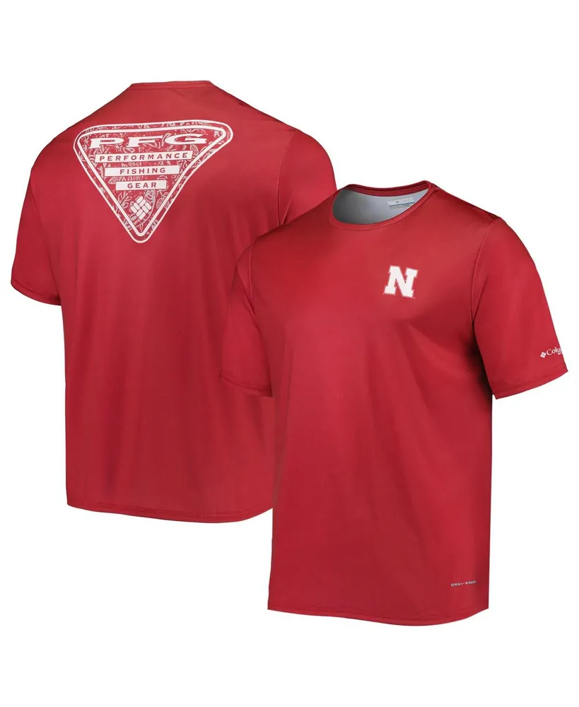 Columbia Men's Columbia Scarlet Nebraska Huskers Terminal Tackle Omni-Shade  T-shirt