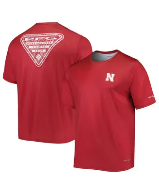 Men's Columbia Scarlet Nebraska Huskers Terminal Tackle Omni-Shade T-shirt