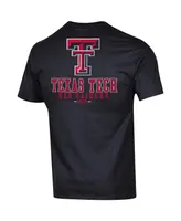 Men's Champion Black Texas Tech Red Raiders Stack 2-Hit T-shirt