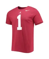 Men's Nike Jameson Williams Crimson Alabama Tide 2022 Nfl Draft Name and Number T-shirt