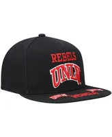 Men's Mitchell & Ness Black Unlv Rebels Front Loaded Snapback Hat