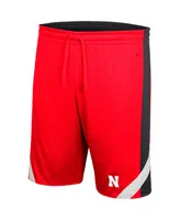 Men's Colosseum Scarlet and Black Nebraska Huskers Am I Wrong Reversible Shorts