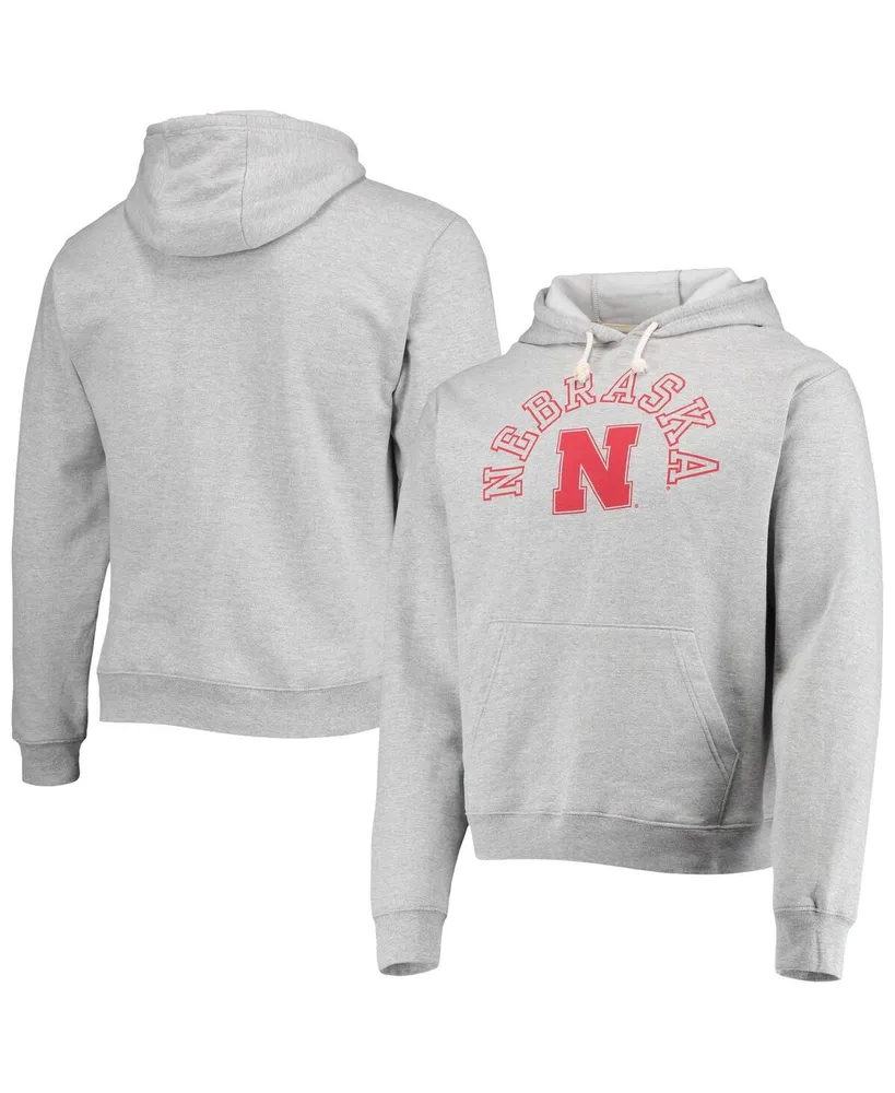 Men's League Collegiate Wear Heathered Gray Nebraska Huskers Seal Neuvo Essential Fleece Pullover Hoodie