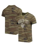 Men's Alternative Apparel Camo Washington State Cougars Arch Logo Tri-Blend T-shirt