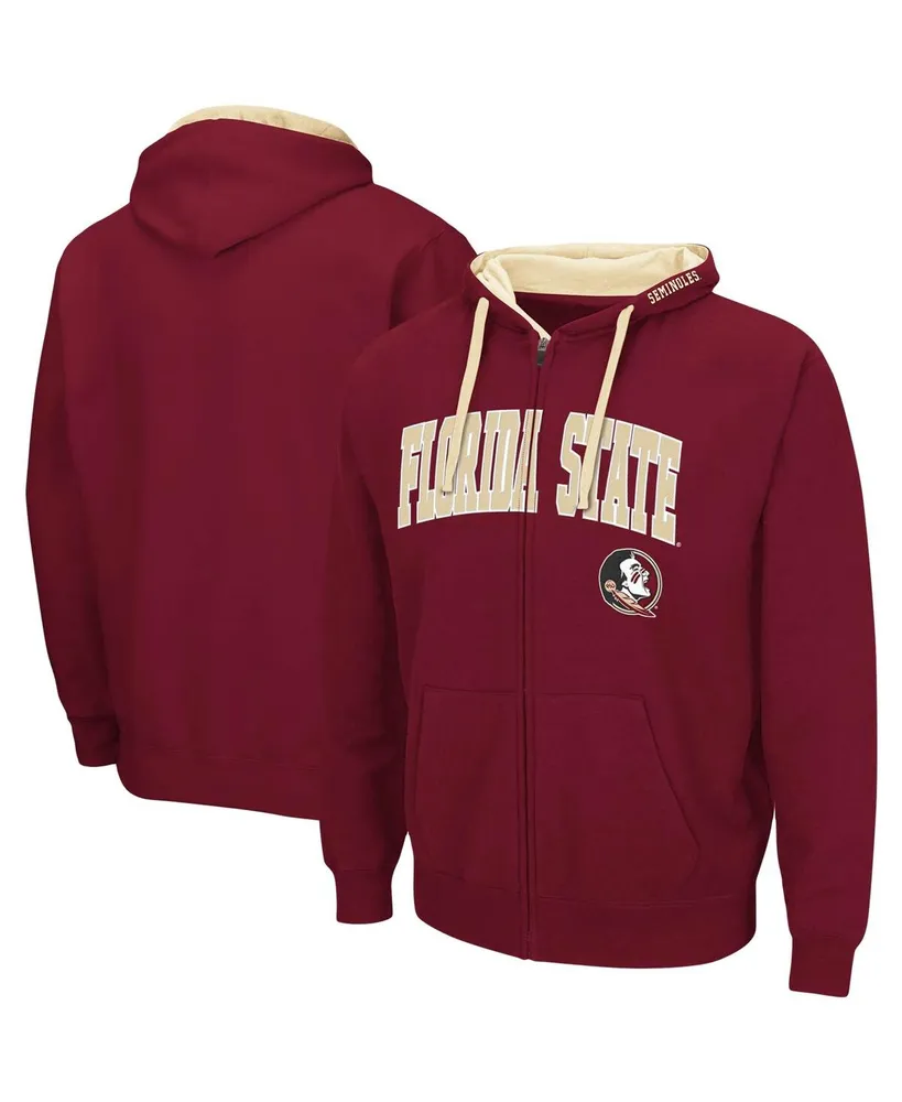 Men's Colosseum Garnet Florida State Seminoles Big and Tall Full-Zip Hoodie